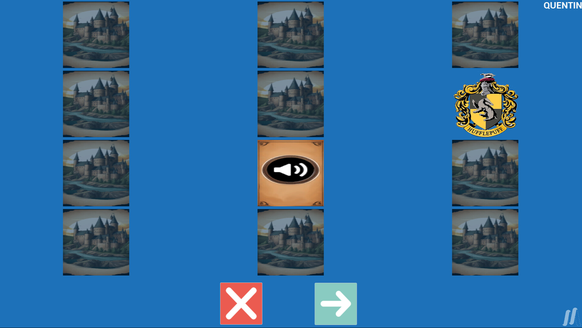 Memory Game Interface